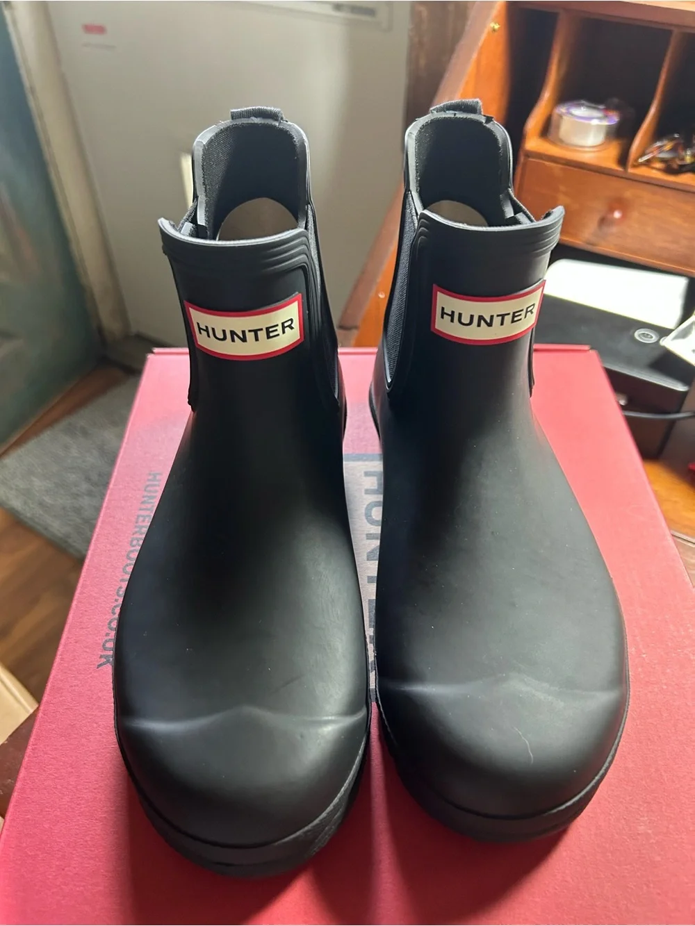 Hunter Women's Black Chelsea Rain Boots